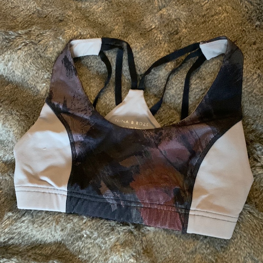 Nina B rose sports bra